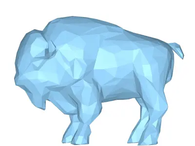 Bison Low Poly 3D model