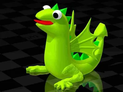 friendly dragon - peppa pig cartoon series 3D model