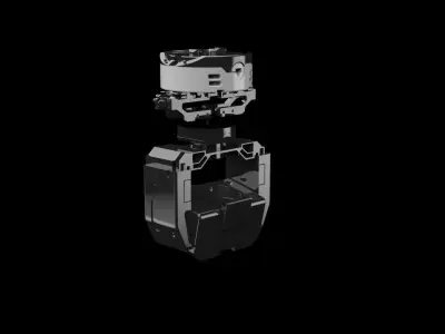 camera dron scifi planet astro 3D model