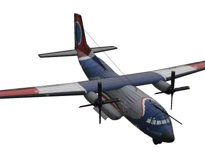 C-160 Transall Low-poly 3D model