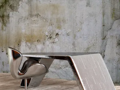 Chair and Writing Table Aviator 3D model