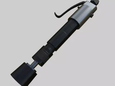 Pneumatic Rammer Low-poly 3D model