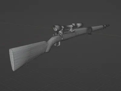 Springfield M1903 A4  Low-poly 3D model