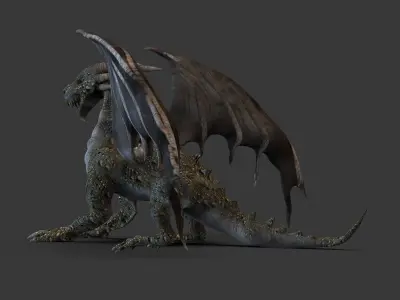 Dragon Low-poly 3D model 7