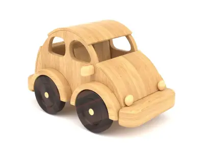 Wooden toy car 27 3D model
