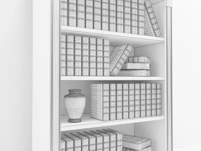 Old Books Library Panamar 825 3D model