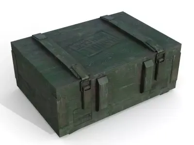 Military Case Low-poly 3D model purchase