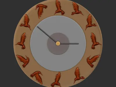 parametric birds - Clock GIOMETRIC  3D print model