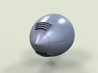 Fantasy rocket engine 3D model