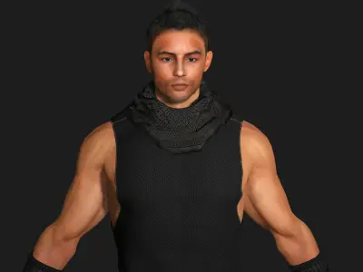 AAA 3D MALE ARMY CHARACTER 01 - HUMAN RIGGED GAME READY Low-poly 3D model