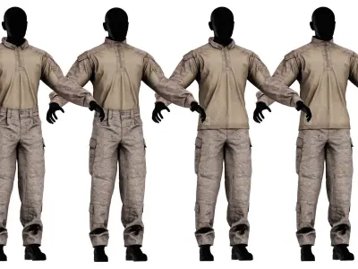 USMC FROG COMBAT UNIFORM Low-poly 3D model
