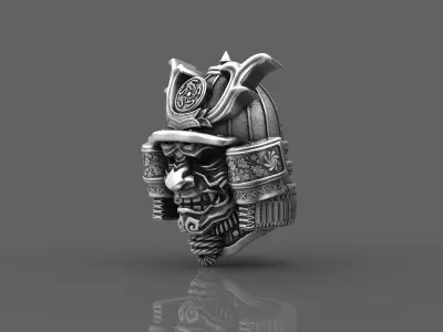Head samurai 3d model for 3d printing 3D print model 3D print model