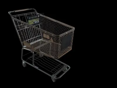 Shopping Carts Low-poly 3D model