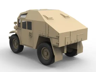  Canadian military pattern truck Low-poly 3D model