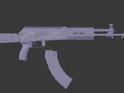 AK-15 Game ready Low-poly 3D model