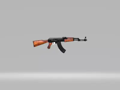 ak 47 fbx an texture  Free low-poly 3D model