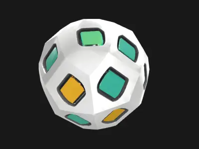 Geometric Sci-Fi Shape - Futuristic 3D Model for Games Low-poly 3D model