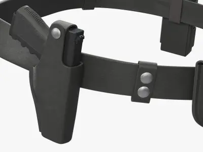 NYPD Duty Belt with Equipment 3D model