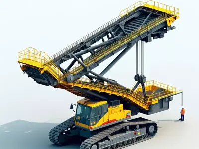 Detailed Mining Excavator 3D Model Low-poly 3D model