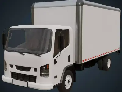 Box Truck 1A  Low-poly 3D model