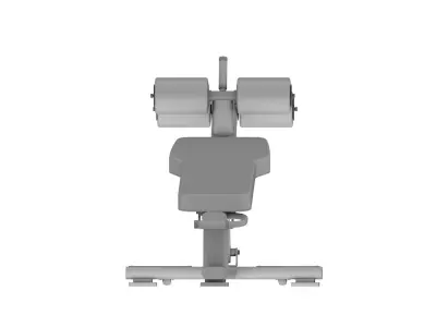 Decline abdominal bench Low-poly 3D model