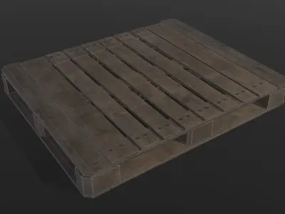 Warehouse Palett Low-poly 3D model