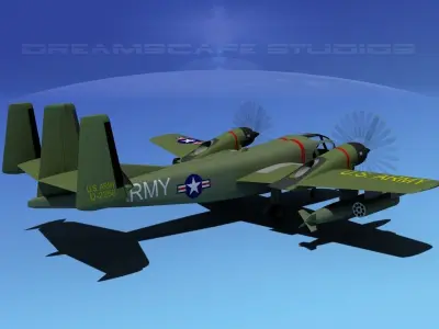 Grumman OV-1D Mohawk V12 3D model