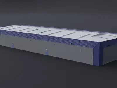 Warehouse 4 Low-poly 3D model