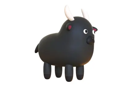 Low-Poly Buffalo Animated - Fun World Animal Low-poly 3D model
