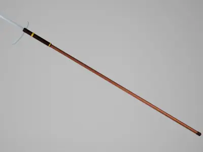 Japanese Yari Spear 2 Low-poly 3D model