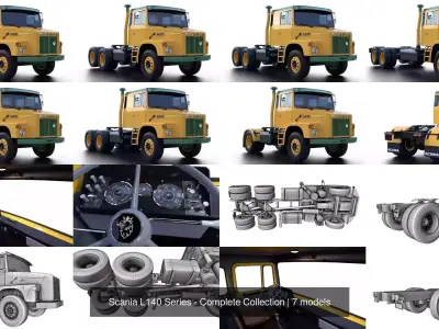 Scania L140 Series - Complete Collection 3D Model Pack