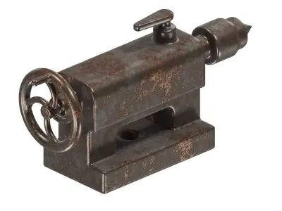 Rusty Lathe TailStock 3D model