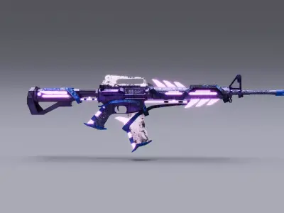 Weapon M16A4 Low-poly 3D model