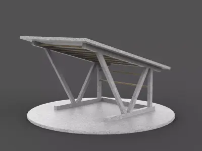 Carport Car Metall 3D model purchase