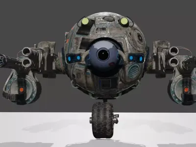 old robot with new head 3D model