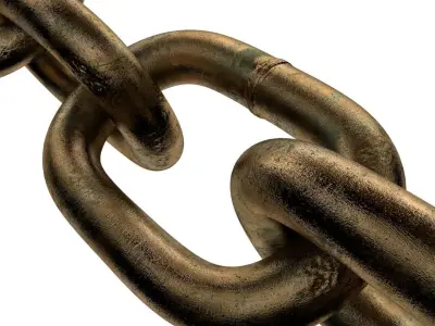 Old chain Low-poly 3D model