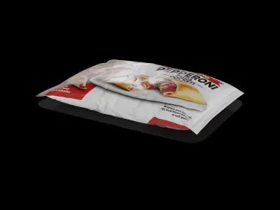 Pasties dumplings and pizzas Pepperoni Pizza Pockets Low-poly 3D model