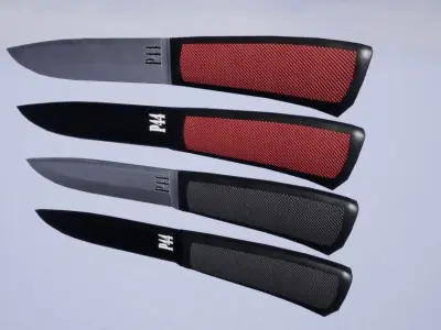 Low Poly PBR P44 Knife Free low-poly 3D model