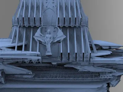 King Arthur Cathedral Grand Airship 3D model