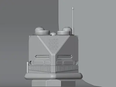 Helmet spacecraft Low-poly 3D model