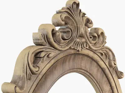 Oval mirror frame 3D model