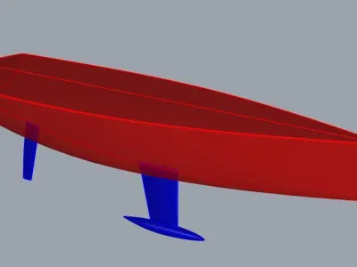 Sailship hull - editable 3D model