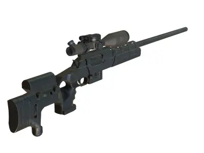 ALPINE SNIPER Rifle Low-poly 3D model