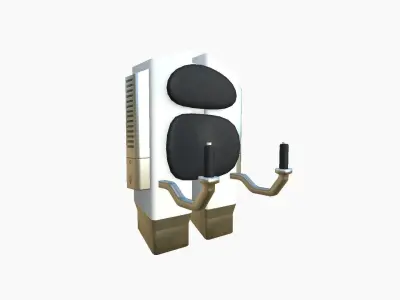 Jetpack F05 White Aluminum - SciFi Character Design Low-poly 3D model