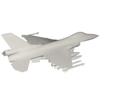 Jet military airplane 3D model
