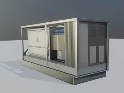 Power Storage Container Control Module 3 Low-poly 3D model