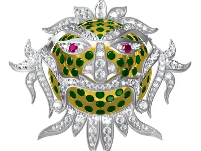 Antique Diamond Halloween Hip Hop Pendant 3D print model