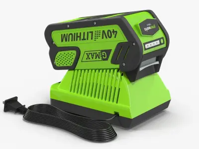 Leaf Blower Charger Battery DigiPro G-MAX 40V GreenWorks Low-poly 3D model