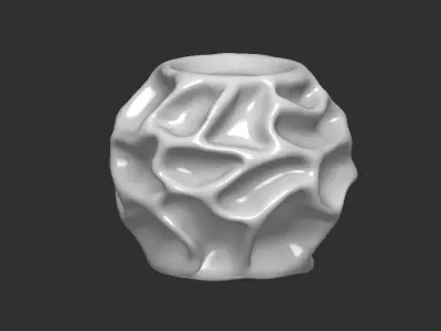 planter vases carved geometric 3D print model