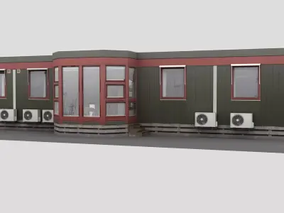 Realistic European City Block Building 34 Low-poly 3D model
